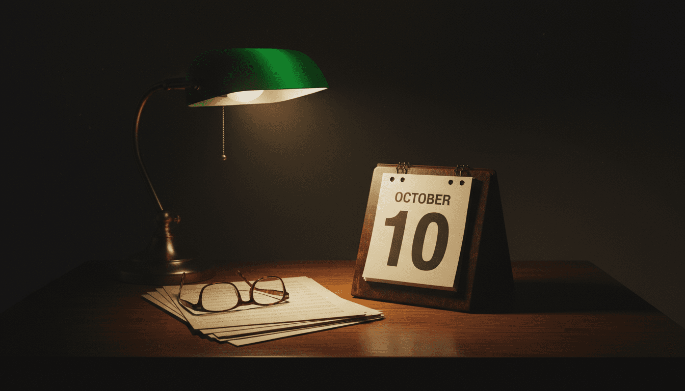 Desk calendar showing the 10th day for monthly close